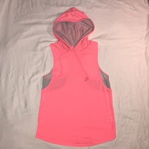 Pink and Gray Athletic Muscle Tank/Hoodie
